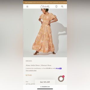 Cleobella Alana rose maxi Ankle Dress, S